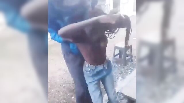 Drunk South African Girl Falls Down In Public, Showing Pussy - 5 image