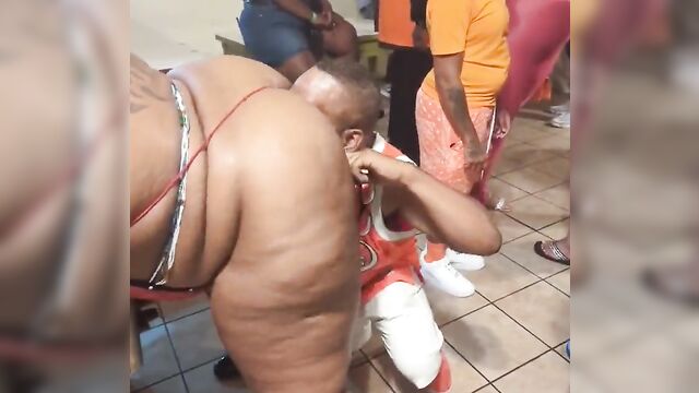 Dude Caught Eating A Stripper's Ass In Public In A Party