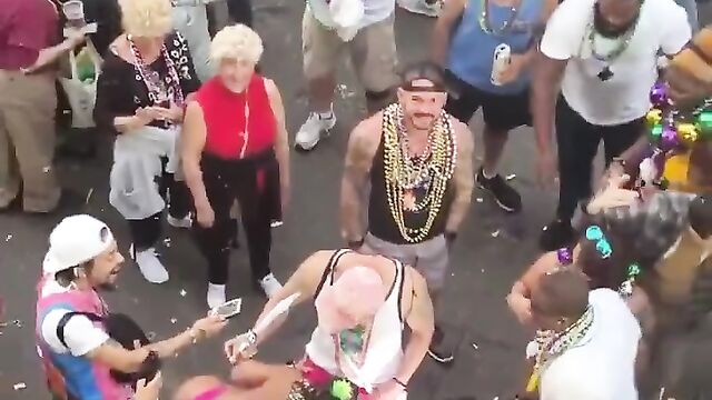 Crazy White Kinky Couple Caught Having Sex In Public In A Public Party - 2 image