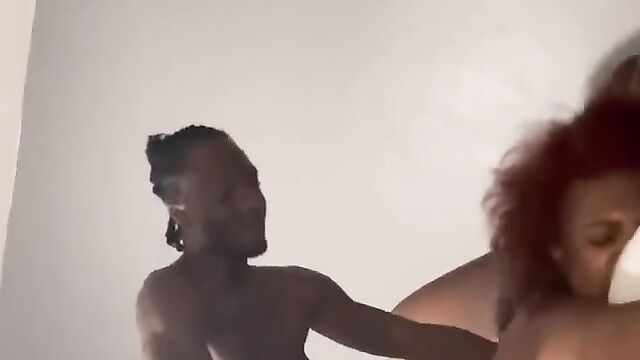 Black Man Having Doggy Style Sex With His Girlfriend's Friend With Big Ass While His Naked Girlfriend Looks On - 4 image