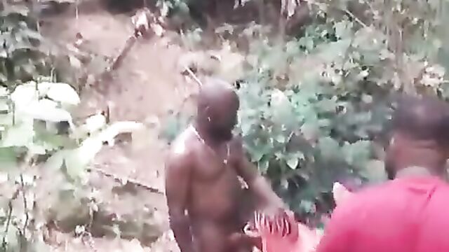 African Girl With Big Tits Caught Making Sex Tape In The Bush In Public - Part 2 - 5 image