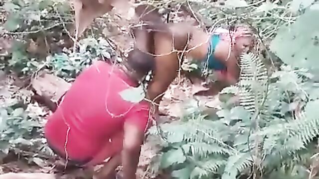 African Girl With Big Breasts Caught Making Sex Tape In The Bush - Part 1 - 1 image