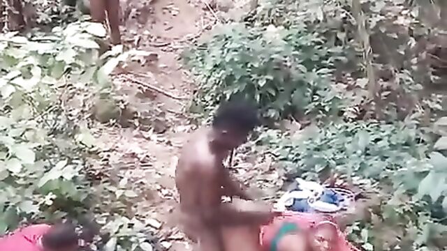 African Girl With Big Breasts Caught Making Sex Tape In The Bush - Part 1 - 2 image