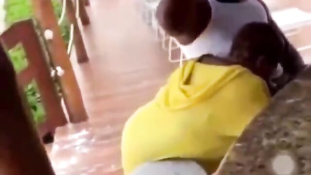 Grandma Giving Young Dude BlowJob In Public