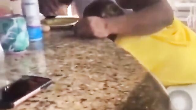 Grandma Giving Young Dude BlowJob In Public - 3 image