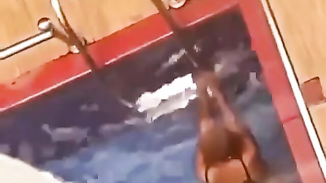Nigerian Horny Couple Caught Having DoggyStyle Sex In The Pool In Public - Part 1 - 5 image