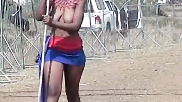 Mzansi girls showing their breasts in public in African cultural ceremony - 5 image