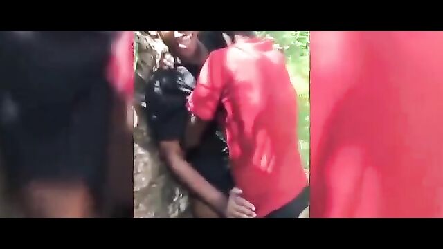 African Horny Couple Caught Red-handed Fucking In Public