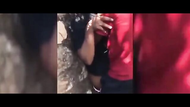 African Horny Couple Caught Red-handed Fucking In Public - 2 image