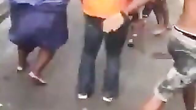 Housewife With Big Ass Gets Stripped Naked In Public While Fighting Side Chick Over Cheating Husband