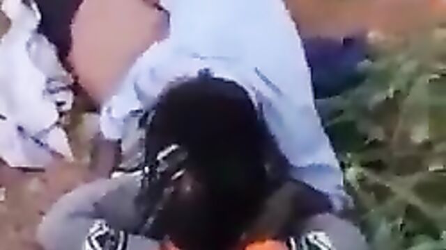 Another Crazy Mzansi Couple Caught Having Sex On The Ground In The Bush In Public - 1 image