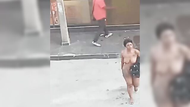 Ebony Girl With Big Ass Caught Naked In Public - Part 3 - 1 image