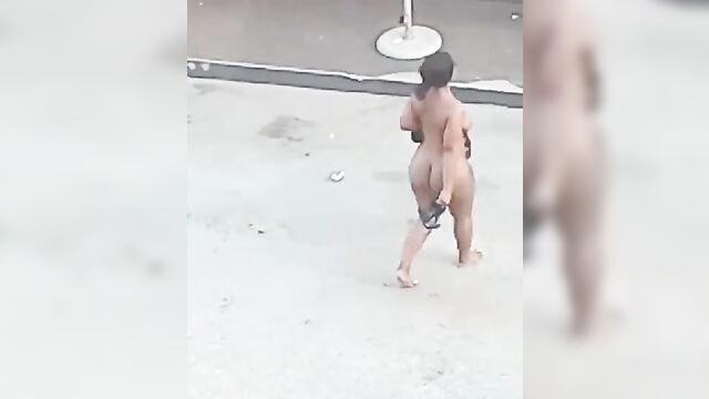 Ebony Girl With Big Ass Caught Naked In Public - Part 3 - 2 image