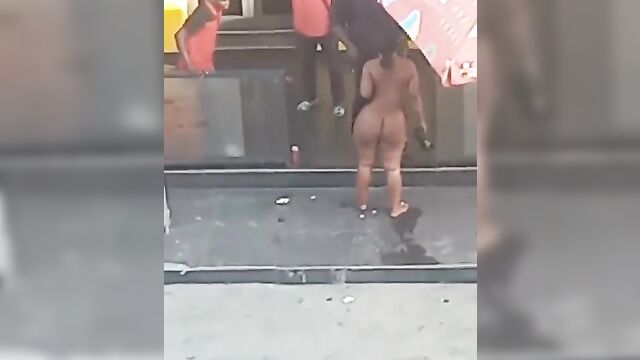 Ebony Girl With Big Ass Caught Naked In Public - Part 3 - 3 image