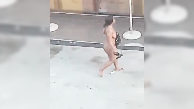 Ebony Girl With Big Ass Caught Naked In Public - Part 3 - 4 image