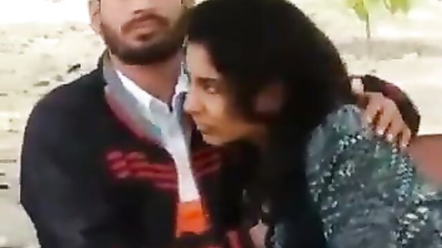 Indian University Student Caught Squeezing Girlfriend's Breasts And Receiving Blow Job In Public