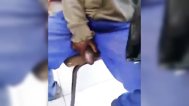 Black Man With Big Dick Caught Masturbating In Public - 5 image