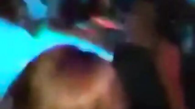 Pussy, Big Ass And Big Breasts On Display As Naked Strippers Play With Boobs And Eat Pussy In Public To Entertain Guests At A Party