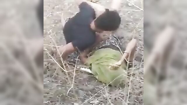 Crazy Indian Couple Caught Having Sex In The Bush In Public - 2 image