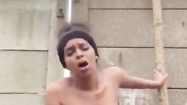 Corrupt College Student With Big Breasts Caught Having Sex In Public