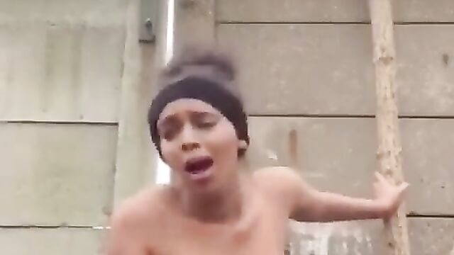 Corrupt College Student With Big Breasts Caught Having Sex In Public - 4 image