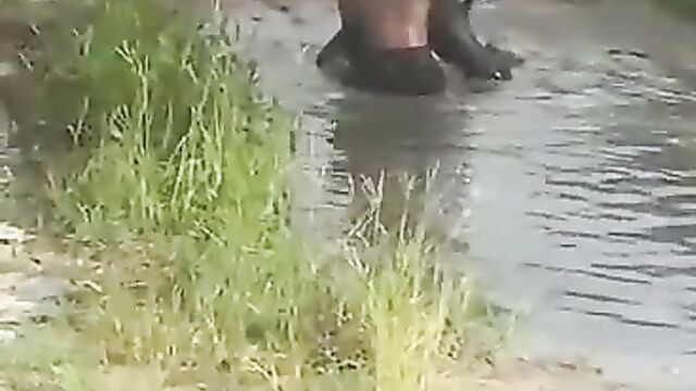 2 Nigerian Girls Caught Fighting Over A Man In Muddy Water In Public - 3 image
