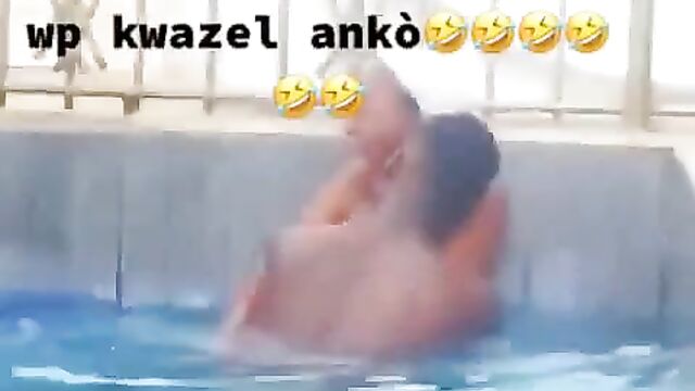 She Refused To Allow Him To Fuck Her In The Pool In Public - 1 image