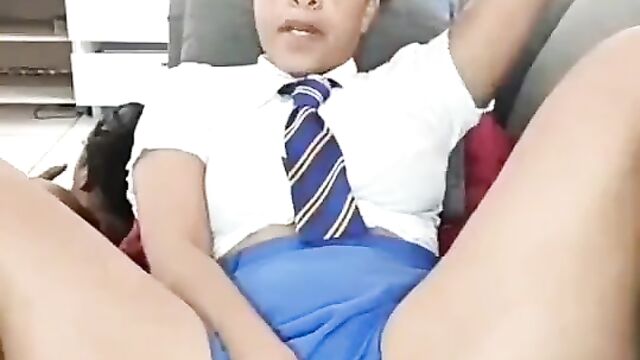 Mzansi School Girl Caught Fingering Herself And Playing With Her Pussy On Camera - 1 image