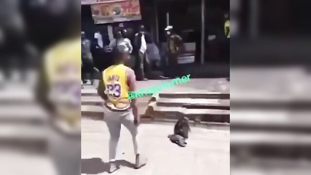 Ass Exposed As Ghanaian Whore Strips Naked And Runs Mad In Public Video Leaked - 1 image