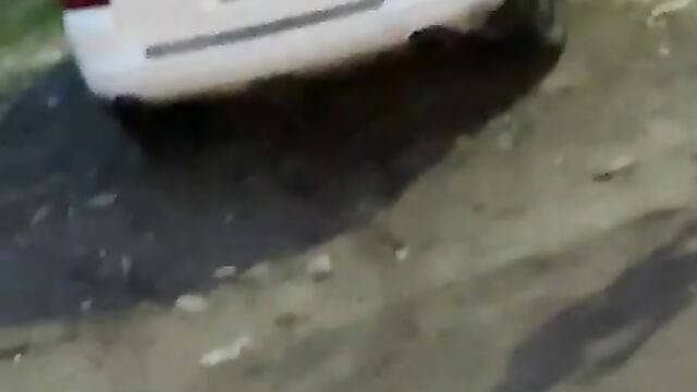 Lady with small boobs and big ass strips naked and runs mad in public after allegedly being used for money rituals by a Yahoo Boy