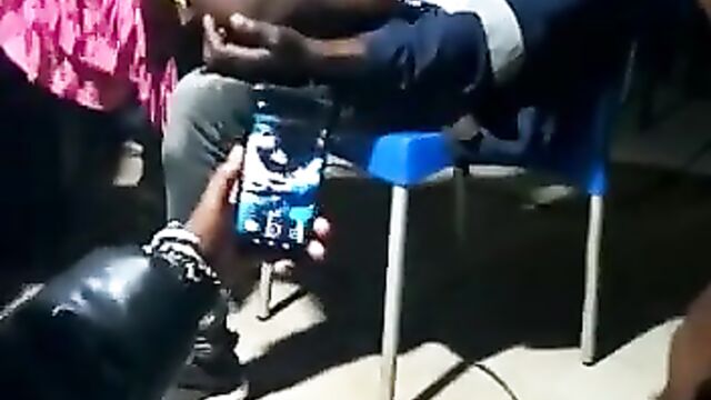 African Girl With Naked Big Buttocks Giving Blow Job In Public At A Party - 3 image