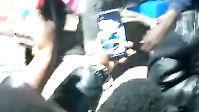 African Girl With Naked Big Buttocks Giving Blow Job In Public At A Party - 5 image