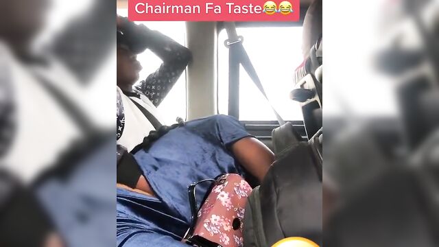 Gangster Squeezing Breasts And Receiving Blow Job Inside Tro Tro Bus In Public - 4 image