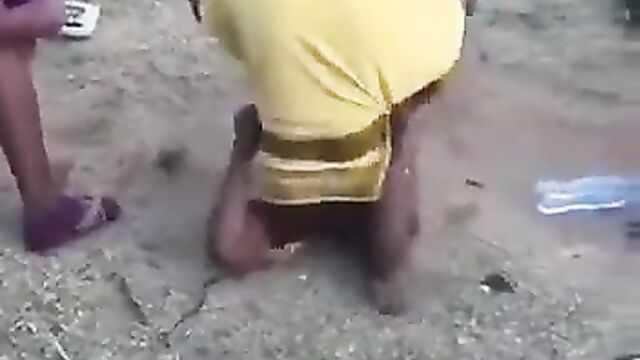 Girl Goes Wild With A Bottle In Her Pussy In Public At An African Party - 5 image