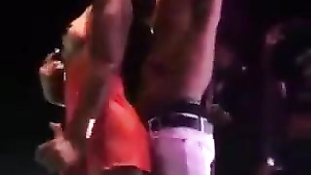 Naked African Girl Showing Her Breasts At A Music Show In Public - Part 1 - 1 image