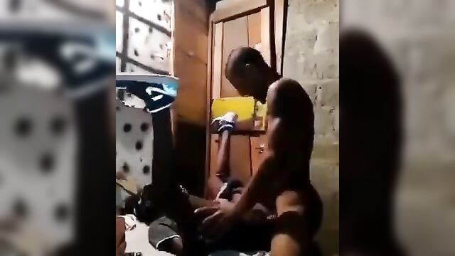 Black Man Having Sex With A Whore In An Uncompleted Building In Public - 1 image