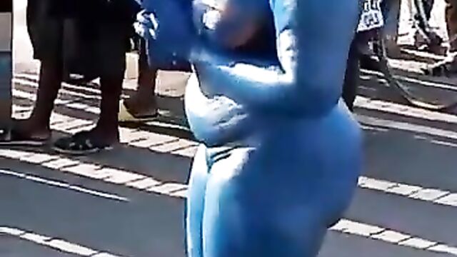 'Blue' Naked African Mad Woman With Big Breasts And Big Nyash Caught In Public In South Africa - Part 2 - 1 image