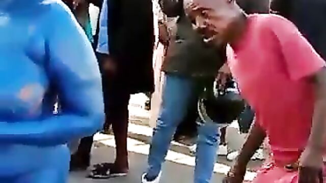 'Blue' Naked African Mad Woman With Big Breasts And Big Nyash Caught In Public In South Africa - Part 2 - 4 image