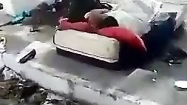 Homeless Couple Caught Having Sex On The Street In Public - 1 image