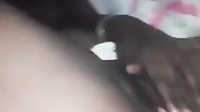 Side Chick With Big Breasts Recording Her Pussy While Sugar Daddy Is Snoring After Sex