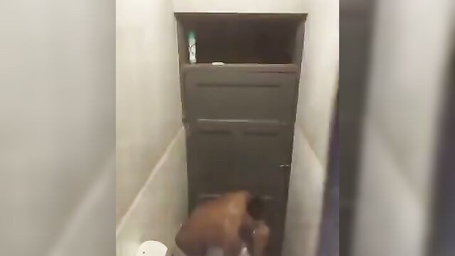 American Guy Fingering Girl In The Toilet At A Party - 3 image