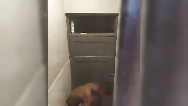 American Guy Fingering Girl In The Toilet At A Party - 5 image