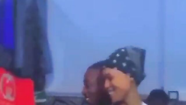 Lagos Boy Squeezing Girlfriend’s Breasts In Public