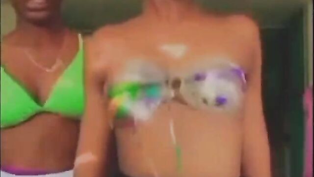 Naughty School Girls Going Wild, Showing Their Breasts In Public (Full Video 18+) - 5 image