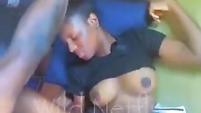 African Guy With Big Long Dick Records Himself Fucking Thot With Sweet Breasts Till She Cums - 4 image