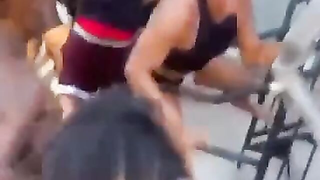 Boobs Out In Public As Big Girls Fight Over A Man In The Neighborhood