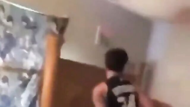 Man Fighting Guy Having Sex