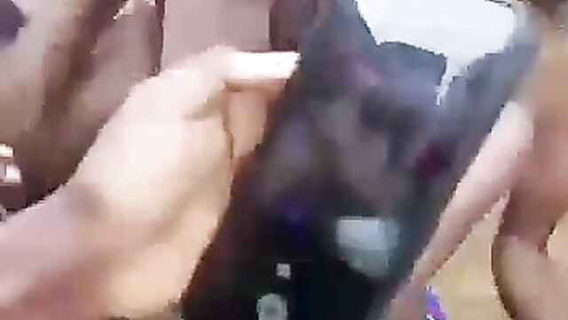 Breasts Pop Out As 2 Yoruba Nigerian Girls With Pointed Breasts Are Stripped Naked And Beaten In Public For Allegedly Stealing Money - 3 image