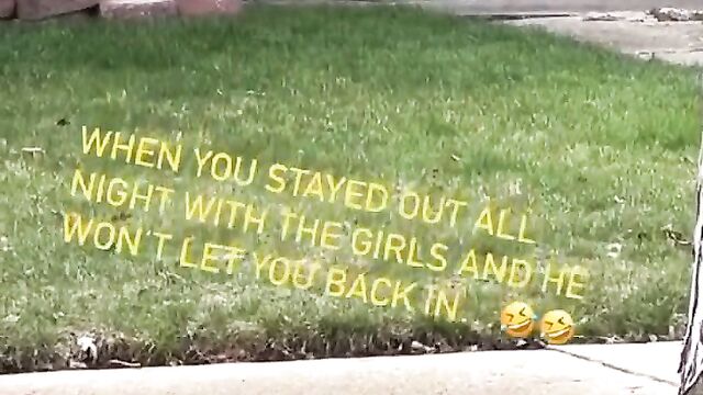 Guy Throws His Girlfriend With Big Ass Out Of The House Naked For Coming Back Home Late