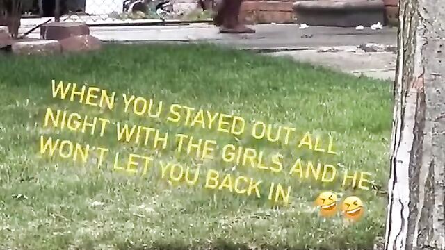 Guy Throws His Girlfriend With Big Ass Out Of The House Naked For Coming Back Home Late - 5 image